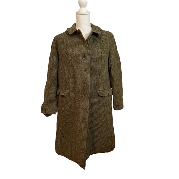 Vintage Harris Tweed Tar-Shire Coat Handwoven Wool, Scotland 1960s/70s S/M - Picture 1 of 10
